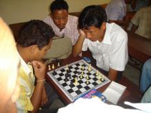 Trainees playing chess during DIET Week 